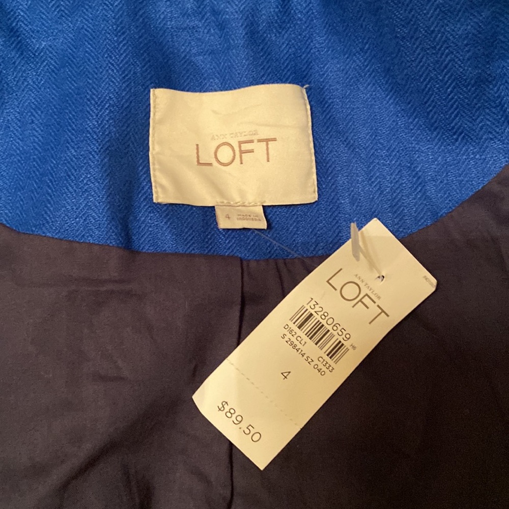 LOFT Linen Blue Blazer - Picture 5 of 5